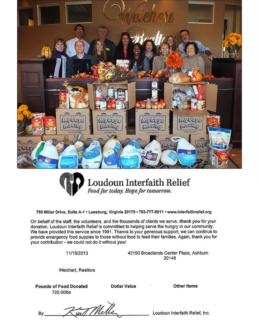 picture of Interfaith Relief food drive