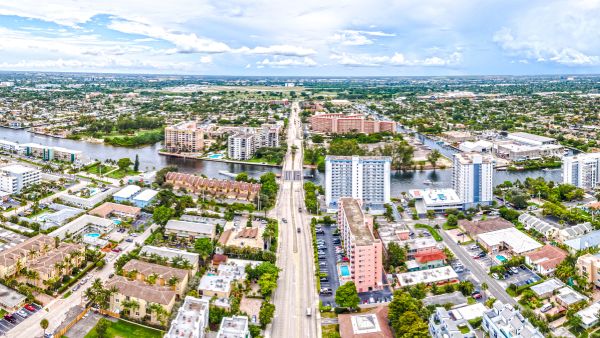 Aerial View Of Pompano Beach Florida