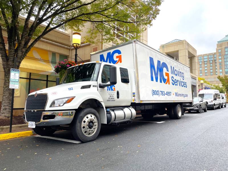 MG Moving Reston VA Movers Parked At The Reston Town Center