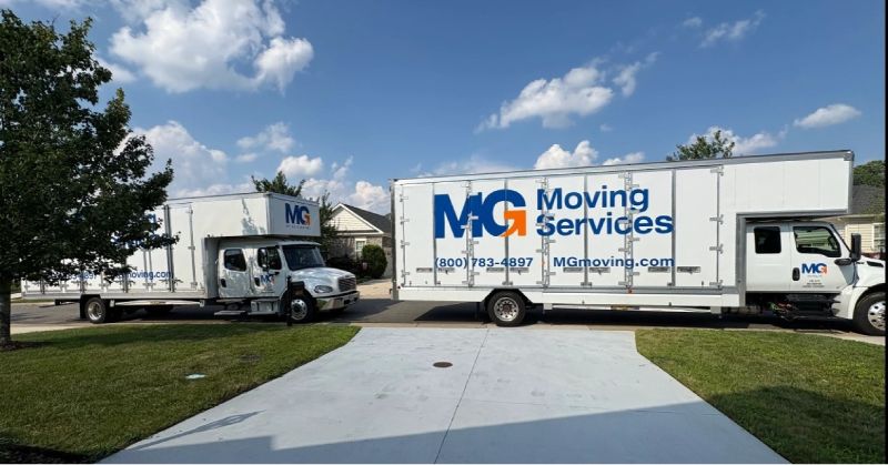 Reston VA Movers At MG Moving Arriving At Customers Home In Reston Virginia