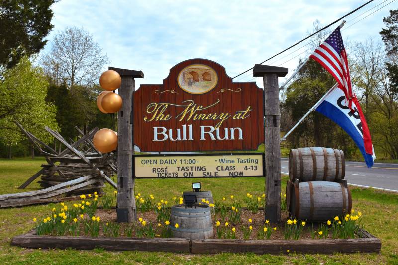 The Winery at Bull Run Sign, Centreville, Virginia, USA
