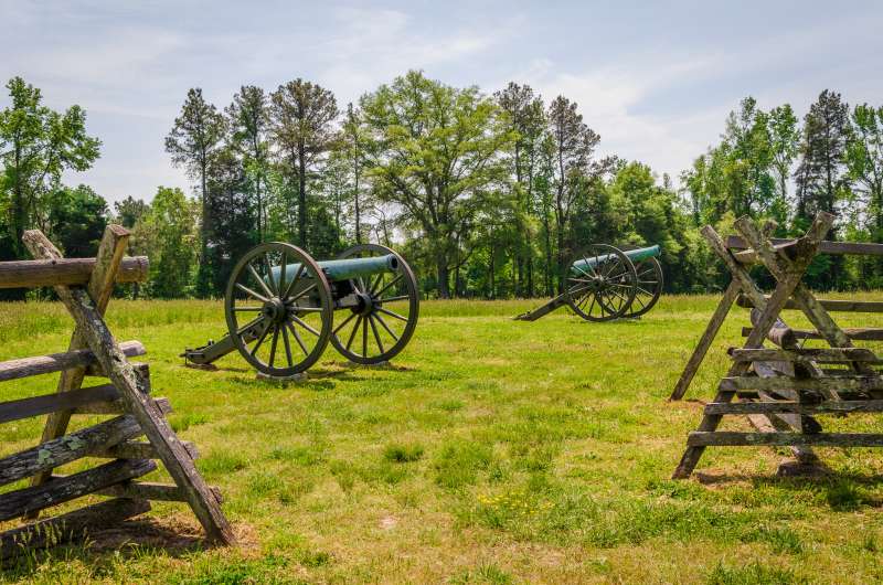 The Richmond National Battlefield Park commemorating 13 American Civil War sites around Richmond, Virginia, USA