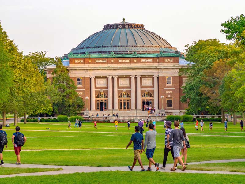 main building at a college campus