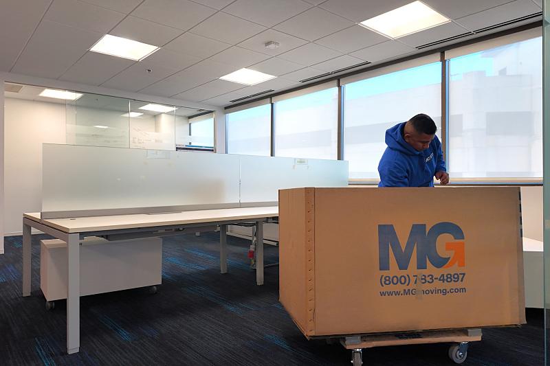 professional mover decommissioning an office