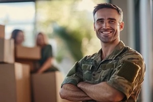 proud military personnel in uniform