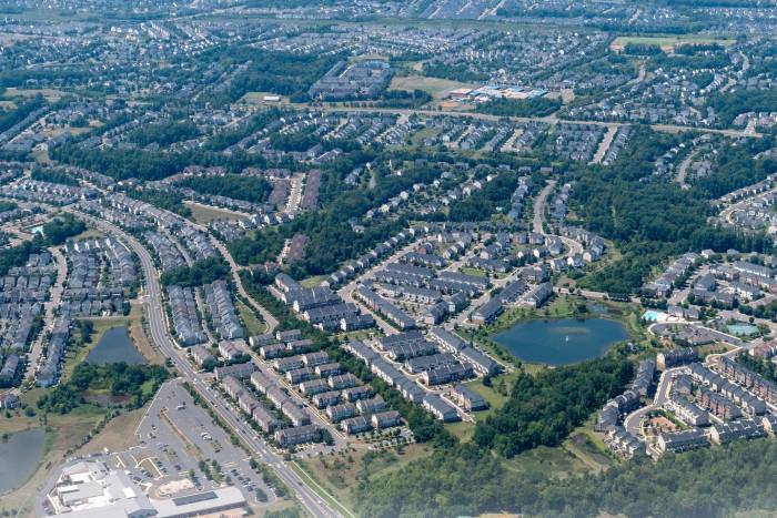 Aerial View Of Leesburg Virginia