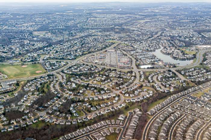 Aerial View Of Sterling Virginia