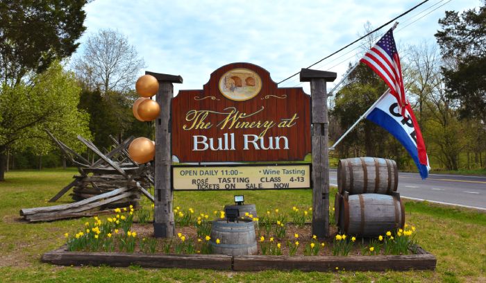 Bull Run Winery Sign Located In Centreville Virginia