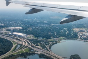 Aerial View Of The I-495 Beltway Right Outside Washington DC